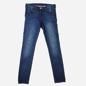 &Denim Dark Wash Skinny Low Waist Jeans Slim Fit and Stretchy Denim